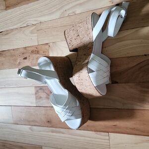 Sigerson Morrison Becca Leather Platform Wedge Sandals